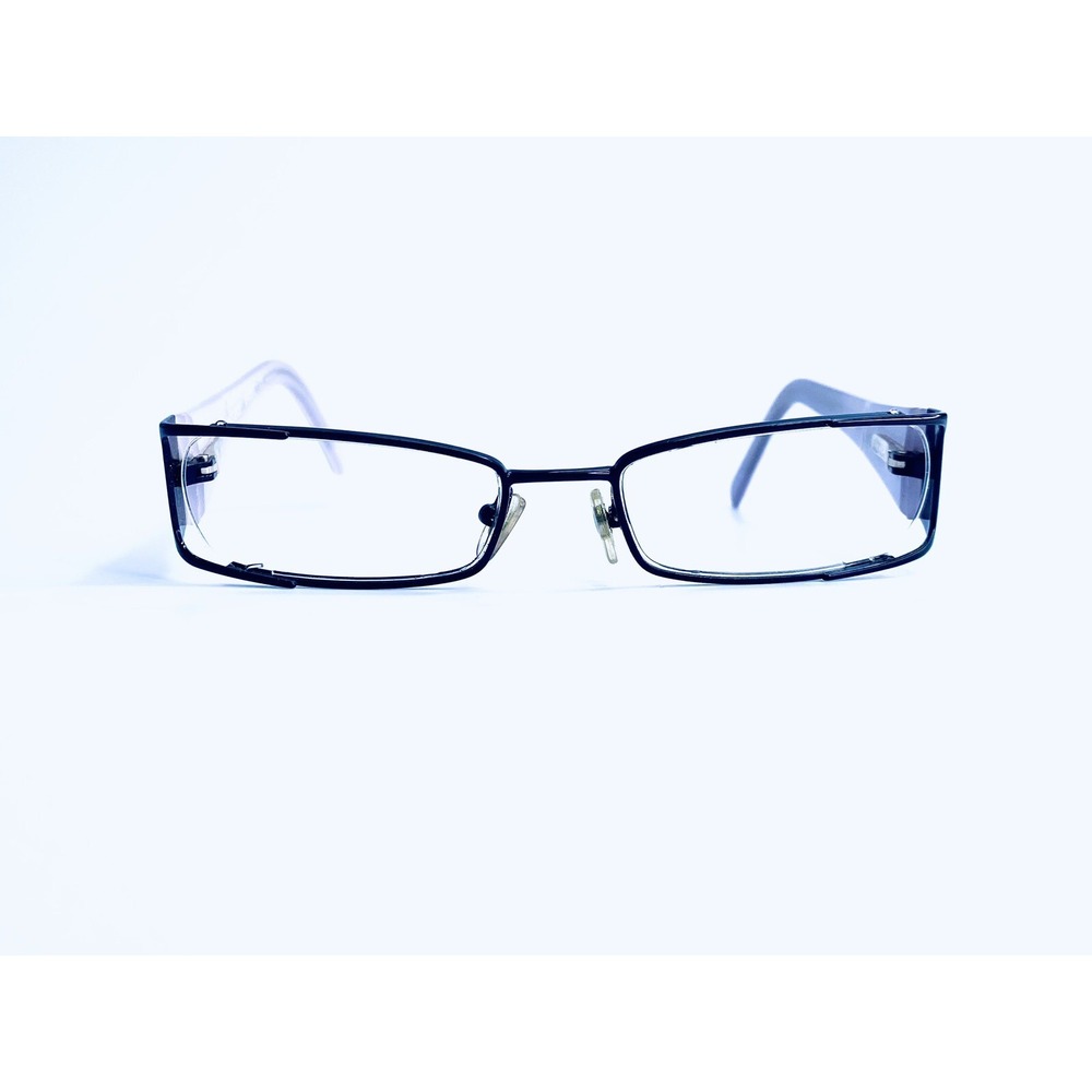 Versace Versus Black Metal Rectangular Glasses MOD 7071 1009 49 17 130